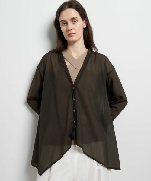 LANVIN en Bleu / ランバン オン ブルー カットソー | シアートリコットフレアカーデ | 詳細7