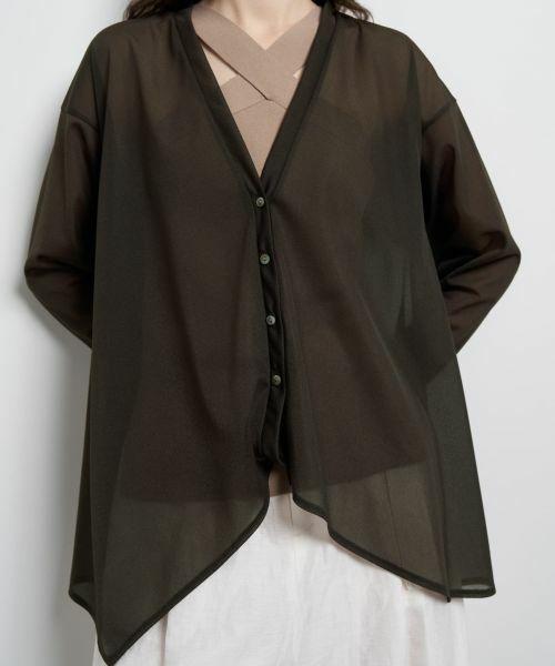 LANVIN en Bleu / ランバン オン ブルー カットソー | シアートリコットフレアカーデ | 詳細8