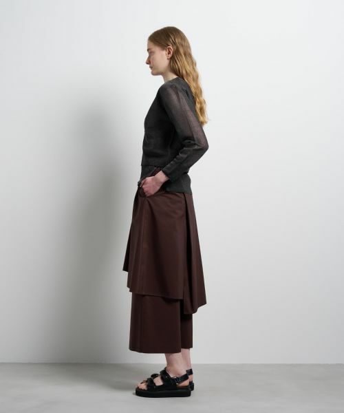 LANVIN en Bleu / ランバン オン ブルー カーディガン・ボレロ | シアーVネックカーディガン | 詳細14