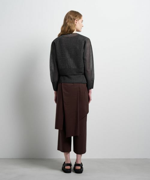 LANVIN en Bleu / ランバン オン ブルー カーディガン・ボレロ | シアーVネックカーディガン | 詳細15