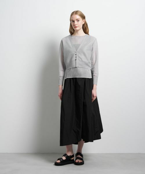 LANVIN en Bleu / ランバン オン ブルー カーディガン・ボレロ | シアーVネックカーディガン | 詳細7