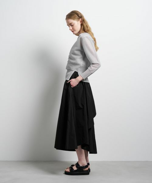 LANVIN en Bleu / ランバン オン ブルー カーディガン・ボレロ | シアーVネックカーディガン | 詳細8