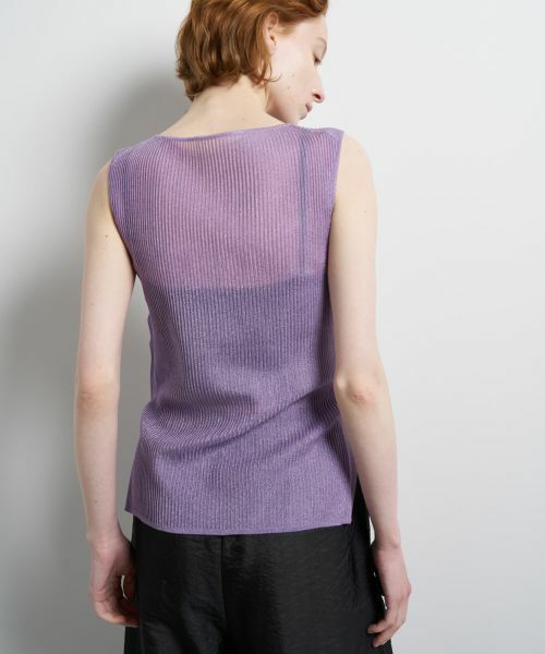 LANVIN en Bleu / ランバン オン ブルー ニット・セーター | シアーリブボートネックニット | 詳細6