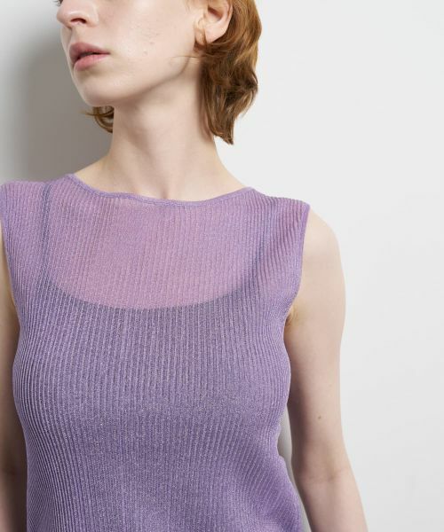 LANVIN en Bleu / ランバン オン ブルー ニット・セーター | シアーリブボートネックニット | 詳細7