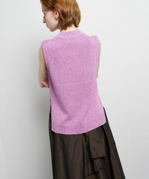 LANVIN en Bleu / ランバン オン ブルー ニット・セーター | メランジノースリーブニット | 詳細5