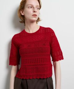 LANVIN en Bleu / ランバン オン ブルー ニット・セーター | レースハーフスリーブニット