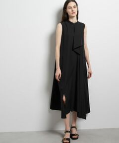 LANVIN en Bleu / ランバン オン ブルー ドレス | ライトタフタアシンメトリーフレアワンピース