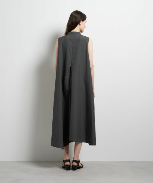 LANVIN en Bleu / ランバン オン ブルー ドレス | ライトタフタアシンメトリーフレアワンピース | 詳細3