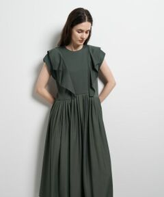 LANVIN en Bleu / ランバン オン ブルー ドレス | スクエアフリルコンビワンピース