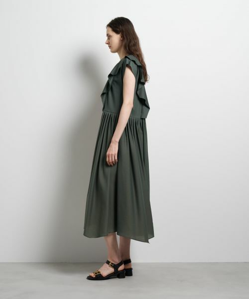 LANVIN en Bleu / ランバン オン ブルー ドレス | スクエアフリルコンビワンピース | 詳細2