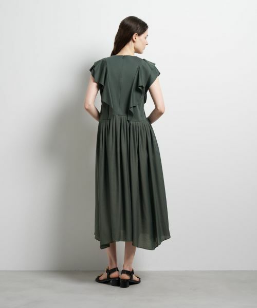 LANVIN en Bleu / ランバン オン ブルー ドレス | スクエアフリルコンビワンピース | 詳細3
