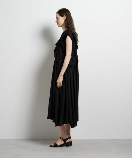 LANVIN en Bleu / ランバン オン ブルー ドレス | スクエアフリルコンビワンピース | 詳細8