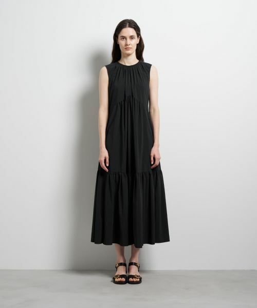 LANVIN en Bleu / ランバン オン ブルー ドレス | エアリータフタギャザーワンピース | 詳細9
