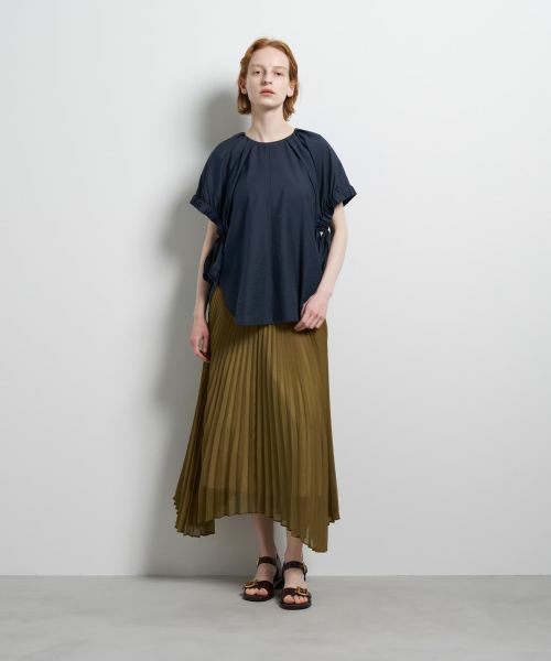 LANVIN en Bleu / ランバン オン ブルー シャツ・ブラウス | シアータンブラーギャザーブラウス | 詳細1