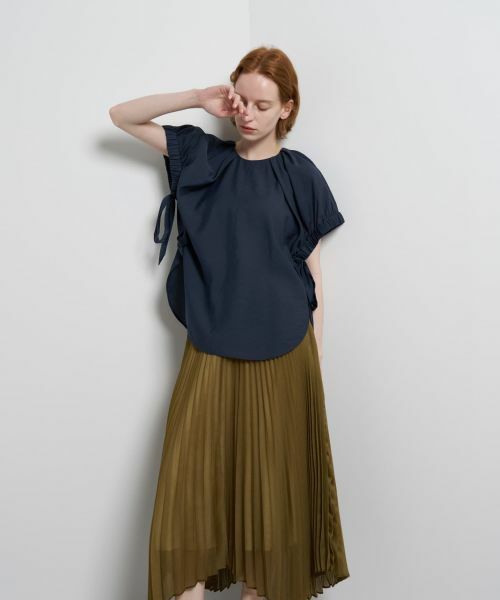 LANVIN en Bleu / ランバン オン ブルー シャツ・ブラウス | シアータンブラーギャザーブラウス | 詳細4