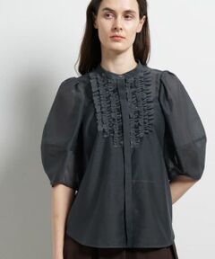 LANVIN en Bleu / ランバン オン ブルー シャツ・ブラウス | カールマイヤーフリルブラウス