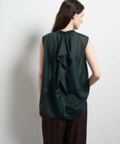 LANVIN en Bleu / ランバン オン ブルー シャツ・ブラウス | シアートリコットバックドレープブラウス