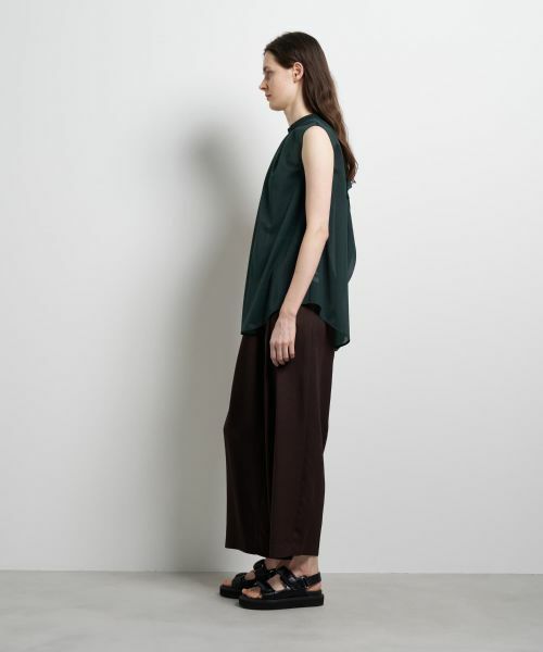 LANVIN en Bleu / ランバン オン ブルー シャツ・ブラウス | シアートリコットバックドレープブラウス | 詳細10