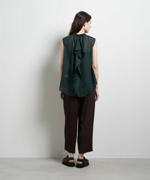 LANVIN en Bleu / ランバン オン ブルー シャツ・ブラウス | シアートリコットバックドレープブラウス | 詳細11