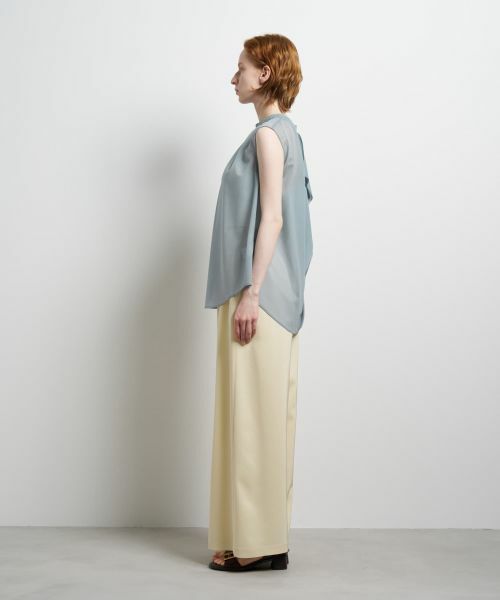 LANVIN en Bleu / ランバン オン ブルー シャツ・ブラウス | シアートリコットバックドレープブラウス | 詳細2