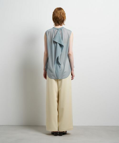 LANVIN en Bleu / ランバン オン ブルー シャツ・ブラウス | シアートリコットバックドレープブラウス | 詳細3