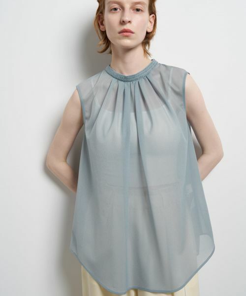 LANVIN en Bleu / ランバン オン ブルー シャツ・ブラウス | シアートリコットバックドレープブラウス | 詳細6