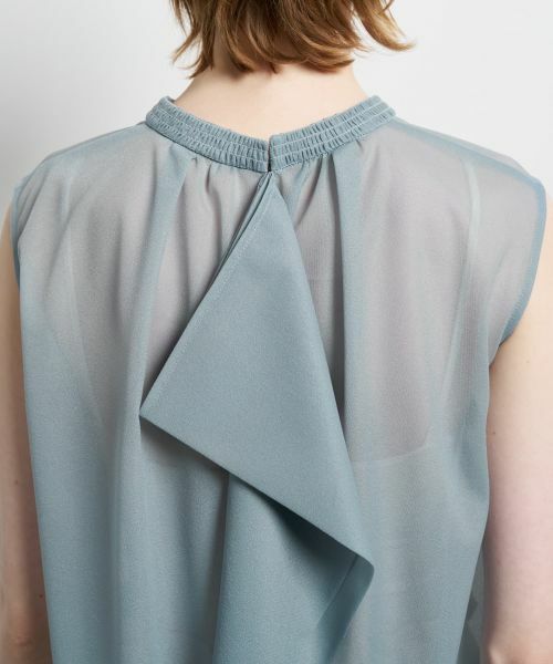 LANVIN en Bleu / ランバン オン ブルー シャツ・ブラウス | シアートリコットバックドレープブラウス | 詳細8