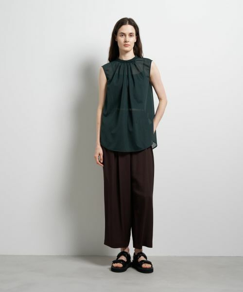LANVIN en Bleu / ランバン オン ブルー シャツ・ブラウス | シアートリコットバックドレープブラウス | 詳細9