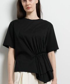 LANVIN en Bleu / ランバン オン ブルー Tシャツ | サイドギャザーフリルカットソー