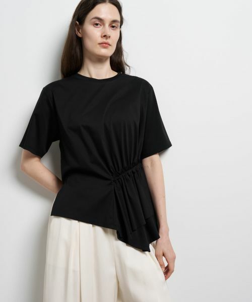 LANVIN en Bleu / ランバン オン ブルー Tシャツ | サイドギャザーフリルカットソー | 詳細11