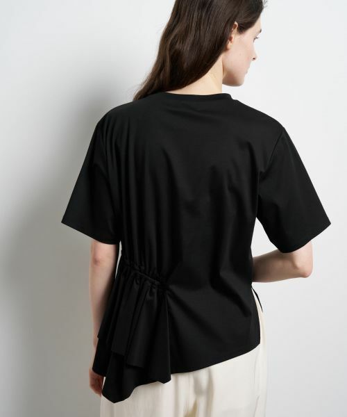 LANVIN en Bleu / ランバン オン ブルー Tシャツ | サイドギャザーフリルカットソー | 詳細13