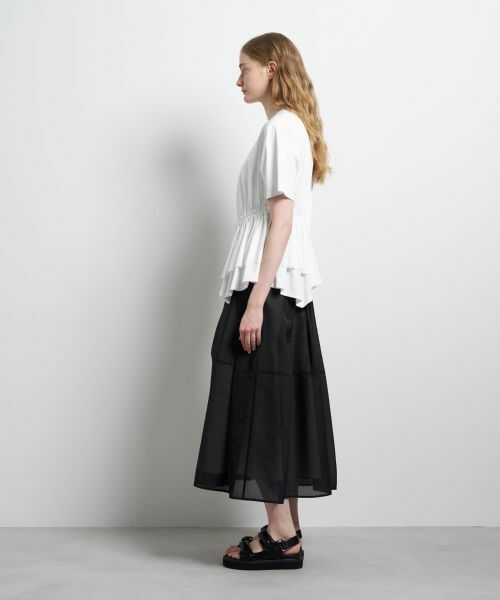 LANVIN en Bleu / ランバン オン ブルー Tシャツ | サイドギャザーフリルカットソー | 詳細2