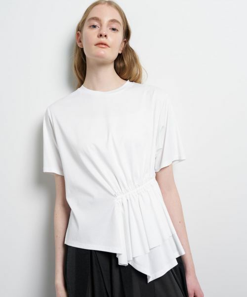 LANVIN en Bleu / ランバン オン ブルー Tシャツ | サイドギャザーフリルカットソー | 詳細4