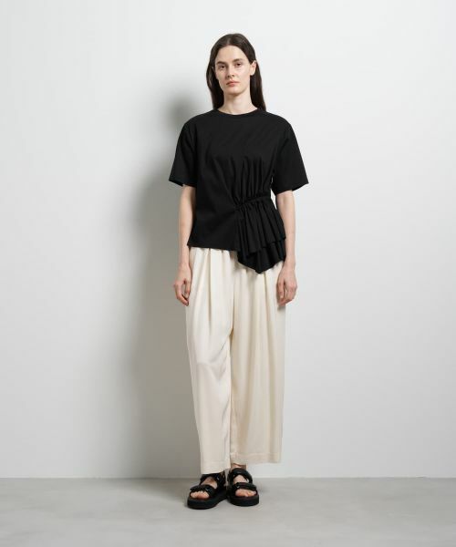 LANVIN en Bleu / ランバン オン ブルー Tシャツ | サイドギャザーフリルカットソー | 詳細8