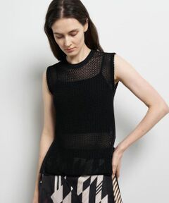LANVIN en Bleu / ランバン オン ブルー ニット・セーター | シアーメランジノースリーブニット