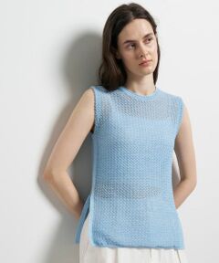 LANVIN en Bleu / ランバン オン ブルー ニット・セーター | シアーメランジノースリーブニット