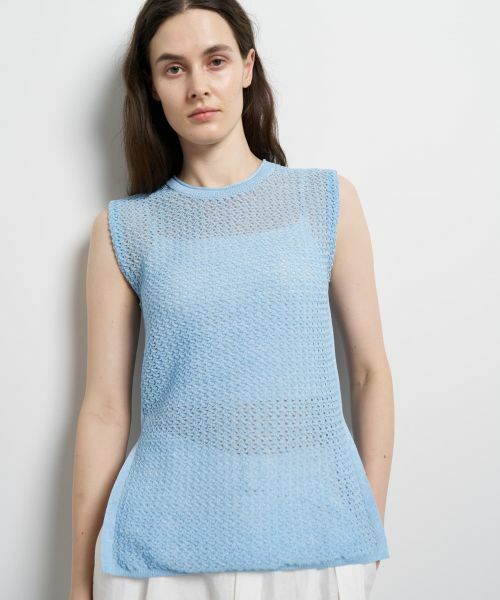 LANVIN en Bleu / ランバン オン ブルー ニット・セーター | シアーメランジノースリーブニット | 詳細4