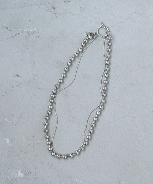 LANVIN en Bleu / ランバン オン ブルー その他小物 | ボールチェーンネックレス（シルバー）