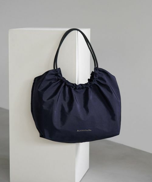 LANVIN en Bleu / ランバン オン ブルー その他小物 | ギャザートートバッグ（ネイビー）