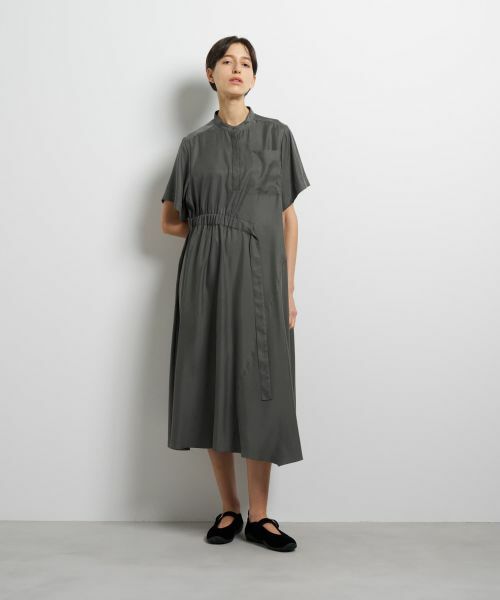 LANVIN en Bleu / ランバン オン ブルー ドレス | キュプラツイルドロストベルトワンピース | 詳細1