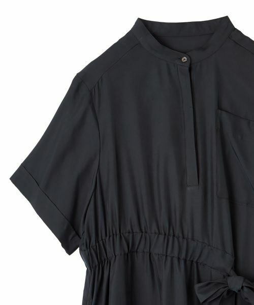 LANVIN en Bleu / ランバン オン ブルー ドレス | キュプラツイルドロストベルトワンピース | 詳細13