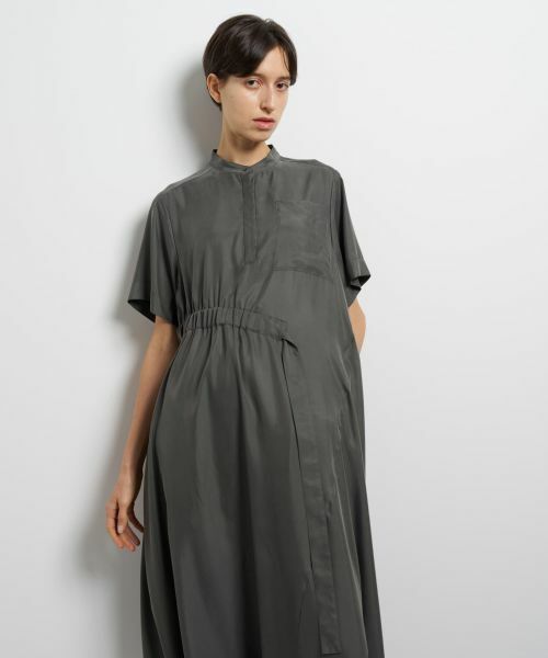LANVIN en Bleu / ランバン オン ブルー ドレス | キュプラツイルドロストベルトワンピース | 詳細6