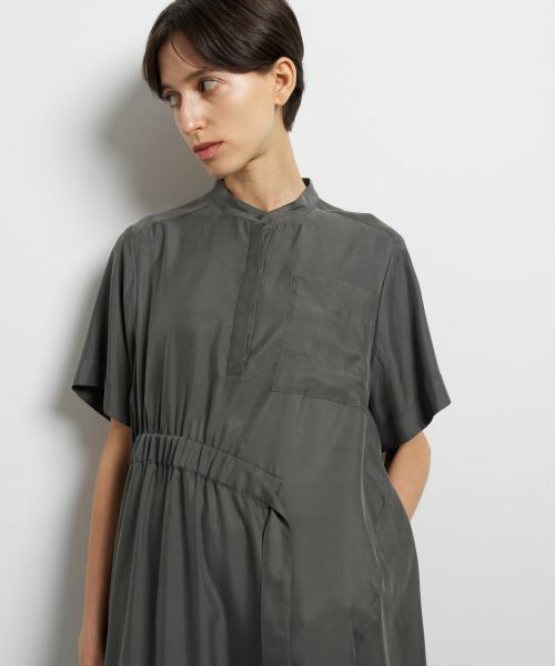 LANVIN en Bleu / ランバン オン ブルー ドレス | キュプラツイルドロストベルトワンピース | 詳細7