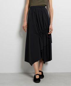 LANVIN en Bleu / ランバン オン ブルー ロング・マキシ丈スカート | 撥水アシンメトリーギャザースカート