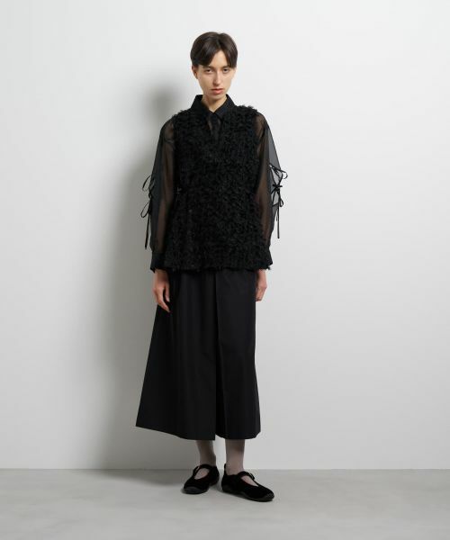 LANVIN en Bleu / ランバン オン ブルー シャツ・ブラウス | リボンスリーブシアーシャツ | 詳細10