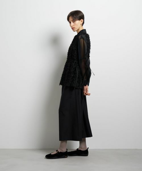 LANVIN en Bleu / ランバン オン ブルー シャツ・ブラウス | リボンスリーブシアーシャツ | 詳細11