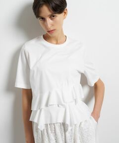 LANVIN en Bleu / ランバン オン ブルー Tシャツ | フリルヘムカットソー