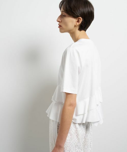 LANVIN en Bleu / ランバン オン ブルー Tシャツ | フリルヘムカットソー | 詳細5