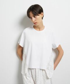 LANVIN en Bleu / ランバン オン ブルー Tシャツ | レースコンビカットソー