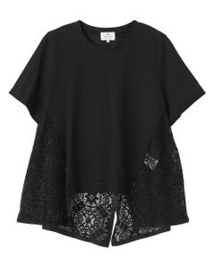 LANVIN en Bleu / ランバン オン ブルー Tシャツ | レースコンビカットソー